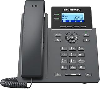 Grandstream Telefone IP GRP2602W | 2 linhas, 4 contas SIP | Tela gráfica de 2,4 polegadas, Wi-Fi 5, adaptador de energia incluído