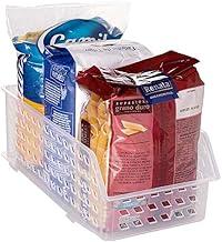 Cestinha de Plástico Retangular Organizadora Empilhável, Incolor, Plasútil