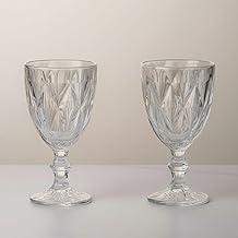 Jogo de Taças de Vidro Diamond 2 unidades Transparente 340ml Taça Grande para Drinks Coquetéis e Água