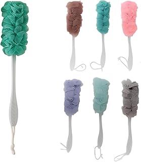 Escova de Banho MultiColor Esponja Grande de Lavar Macia Bucha Esfoliante Massageadora Corpo Todo Cabo Longo Costas Esfregar Esfoliar Anatomico Pés