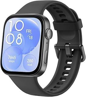 Smartwatch, HUAWEI WATCH FIT 3, Tela AMOLED de 1,82", Design Ultra-fino,Monitoramento Completo de Exercícios,Gerenciamento Abrangente da Saúde, Compatível com iOS e Android, Preto
