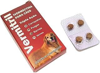 Anti Carrapatos, vermes, pulgas e sarnas - 4 Comp Mastigáveis para 15kg cada - sabor Carne