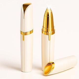 Caneta Depilador Sobrancelha Sem Dor Recarregável USB com Luz LED – Removedor Elétrico Tira Pelos Portátil de Alta Precisão