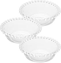 WOLFF - Conjunto 3 Bowls de Cristal 14cm x 4,5cm - Linha Pearl
