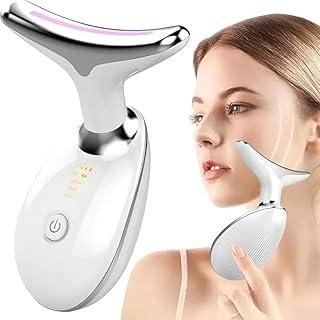 Massageador Facial LED, Vibração e Fototerapia, Tratamento Lifting Anti-Idade com EMS e Aquecimento, Anti Rugas, Tira Papada