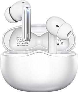 Fone De Ouvido Bluetooh Com Borrachinha, Sem Fio, Compatível Com Todo Celular, Cancelamento Ruído, Bateria Até 16 Horas, Microfone Para Chamadas, Controle Touch, Conecta no Notebook - Linha Premium