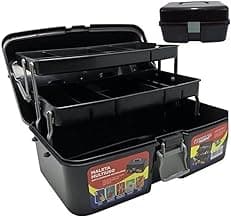 Maleta Organizadora com 2 Bandejas Multiuso para Pesca Tralha e Caixa de Ferramentas
