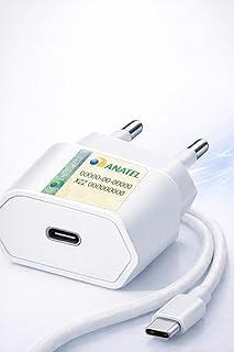 Carregador USB-C 30W com Cabo Tipo C, Power Delivery, Turbo, Carregamento Rápido, Bivolt, Certificação ANATEL,Compacto, Seguro para i.Phone, Samsung, Xiaomi