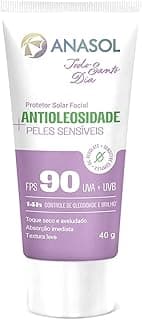 Anasol Protetor Solar Facial Antioleosidade Sensitive Todo Santo Dia FPS90 40g