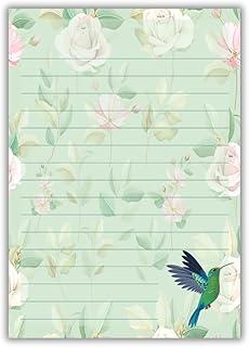 Bloco de notas anotação 50 folhas beija flor pautado decorado