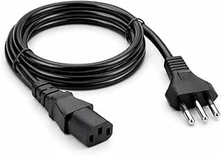 Cabo de Força Energia Tripolar 3 Pinos 1,5m Bivolt Universal – Compatível com PC Monitor, TV, Impressora, Notebook Fonte de Alimentação Computador Estabilizador Equipamentos Eletrônicos e Periféricos