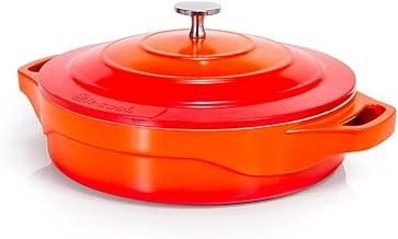 LE COOK Caçarola Baixa 24cm Cerâmica Indução Antiaderente Premium – Alumínio de Alta Densidade, Revestimento Saudável Livre de PFOA, Cozimento Uniforme e Elegância Gourmet