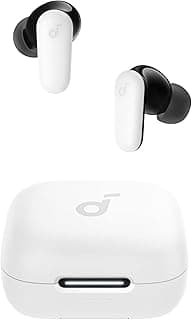 soundcore P30i da Anker, Fone de Ouvido Bluetooth 5.4 com Cancelamento de Ruído Adaptativo, Graves Poderosos, 45H de Reprodução, Estojo 2-em-1 com Suporte para Celular, IP54, Fone sem fio TWS, Branco