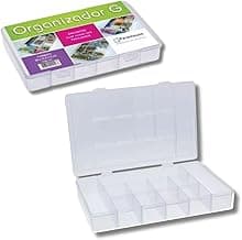 Caixa Organizadora Multiuso para Remédios, Costura, Pregos e Parafusos, Estilo Maleta 17,5cm x 28cm x 4cm Com 11 Compartimentos Divisórias