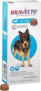 Bravecto® Cães 1000mg - Antipulgas e Carrapatos - Cães de 20 a 40kg - 1 Comp. Mastigável - MSD Saúde Animal