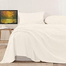 Jogo de Lençol 100% Algodão Egipcio 600 fios 4 peças Fronha Debrum (Queen, Branco)