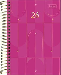Tilibra - Agenda Executiva Espiral Diária 129 x 187 cm Spot Feminina 2026 - Rosa