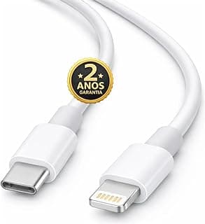 Cabo Carregador Turbo Reforçado Branco Compatível com iPhone 14/13/12/11/XR/XS/8/7/SE/XR Certificado Premium Lightning UTBRX