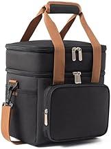 Bolsa Térmica Grande Espaçosa Dois Compartimentos Lancheira Para Marmita, Passeio, Escola, Faculdade, Trabalho Bolsa Para Marmita, PREMIUM (Preto)