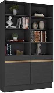 Armário/estante Escritório 2 Portas Multimóveis Mp7000 Preto/dourado