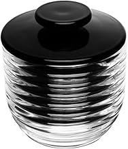 LYOR - Manteigueira Francesa de Vidro Colméia Preta 9,5cm x 9,5cm x 8cm