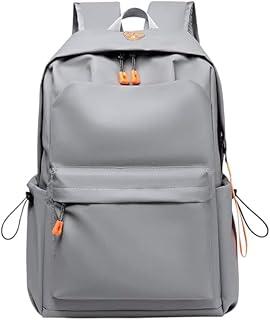 Mochila Escolar, trabalho e viagens Unisex, Resistente à Água, 22L, Compartimento para Notebook, 4 Bolsos, Alças Acolchoadas, Preto e Cinza