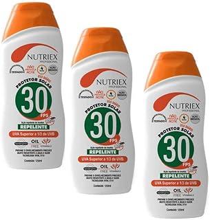 NUTRIEX Protetor Solar FPS 30 com Repelente 120 ML Bisnaga com 3 Peças