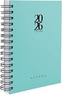 Agenda 2026 Capa Dura Solid Colors Azul Turquesa com 24.56% de desconto por R$ 19,90 na amazon