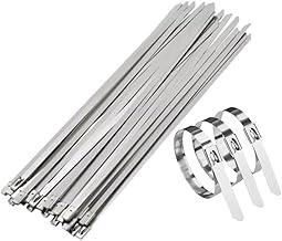 Abraçadeiras de Aço Inoxidável 4,6 mm x 250 mm, Travamento Automático - 100 Unidades para Uso Industrial