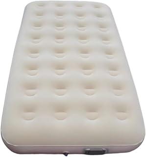 Colchão Inflável Casal - Colchão de Ar para Camping, Casa e Visitas - 186x96x22cm - Estrutura Honeycomb Reforçada (Bege)
