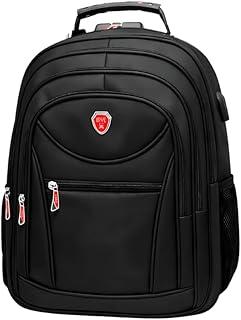 Mochila Masculina Reforçada Executiva Grande Mochila para Notebook Trabalho Viagem Escola Bolso Antifurto com Saídas USB/Fone Unissex