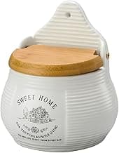 LYOR - Saleiro de Parede de Cerâmica com Tampa de Madeira Sweet Home 10cm x 7,5cm x 13cm com 26% de desconto por R$ 36,89 na amazon