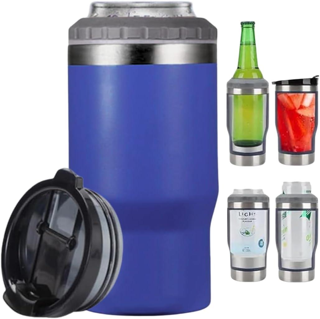 Caneca Porta Latas e Isolador 4 em 1 Termocooler (Azul)