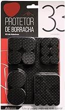Kit 33 Protetores de Borracha Autoadesivos Tamanhos Variados Para Pés de Móveis Portas e Quadros Anti-Risco e Anti-Deslizante