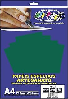 Papel A4 210x297 180g/m² 20 Fls Plus Verde - Off Paper