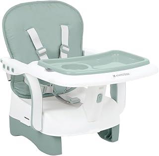 Kikkaboo Cadeira, assento elevador Chewy, bandeja dupla, cinto de segurança, cor: verde