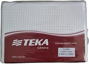 Colcha 100% Algodão Piquet Gênova Teka Luxo (BRANCO, QUEEN)