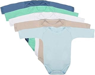 Body Bebê Kit 5 Peças Manga Longa Liso Algodão