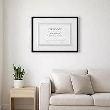 Porta Retrato Retangular de Vidro com Paspatur Expositor para Diploma ou Fotos 30x40 Versátil para Parede ou Balcão Outlet dos Quadros (Preto)