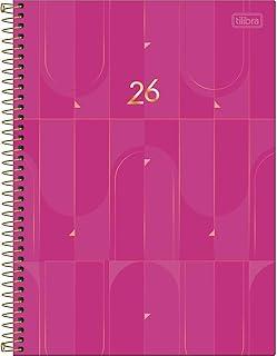 Tilibra - Agenda Executiva Espiral Diária 20 x 27,5 cm Spot Feminina 2026 - Rosa
