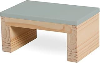 Escada Infantil Madeira Quarto E Banheiro Banquinho Cinza