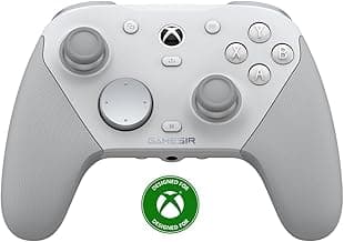 GameSir G7 Pro Controle Gamer Tri-Mode para Xbox, PC e Android Sem Fio 2.4G/Bluetooth e Com Fio Joystick Hall Effect + TMR 1000Hz Polling Rate Botões Macro Giroscópio Vibração 4 Motores Anti-Drift Controle Profissional - Branco