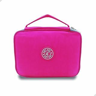 Estojo Grande Box Escolar Neon com 2 compartimentos e Zíper 23x15cm Organizador de Material Escolar com espaço para 100 lápis (Rosa Pink)