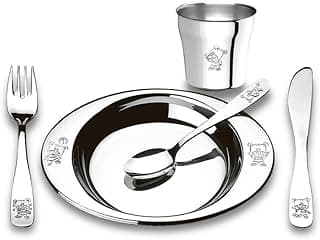 Brinox - Conjunto Infantil 5 Peças Friends Club - Aço Inox