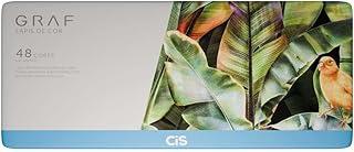Lápis de Cor GRAF Lápis de Cor, Estojo Lata com 48 cores