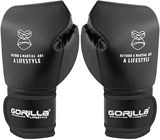 Luva De Boxe 12 Oz Lifestyle Essencial Black Classic Gorilla Profissional Muay Thai kickboxing Fight