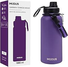 MODUS Garrafa Térmica Esportiva De Aço Inoxidável Com Isolamento A Vácuo De 1000ML (Roxo)