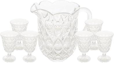 LYOR - Conjunto Jarra com 6 Taças para Água de Cristal Lile 1,5L/230ml