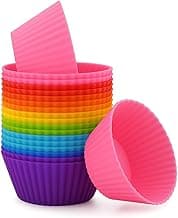 Kit 12 Forminhas de Silicone Coloridas para Cupcake e Muffin – Antiaderentes, Reutilizáveis e Resistentes ao Calor