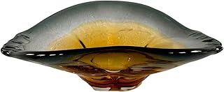 Paramount Plásticos - CENTRO DE MESA DECOR MURANO 38X25,5X12 CM CINZA QUARTZO COM AMBAR